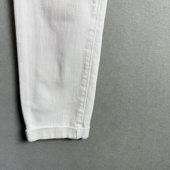 AG Adriano Goldschmied Women's White Jeans The Stilt Roll Up Cigarette Crop 28 - Picture 13 of 16